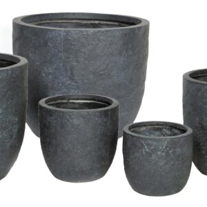 Arizona Egg Pot Graphite set van 6 potten